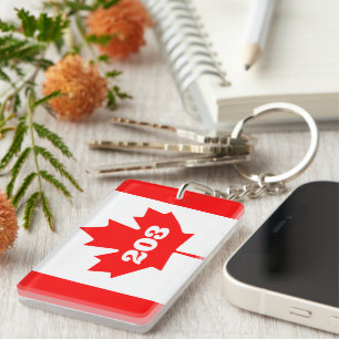 Canadese vlag op maat gemaakt acrylaat hotelkamern sleutelhanger