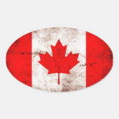 Canadese vlag ovale sticker (Voorkant)