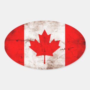 Canadese vlag ovale sticker