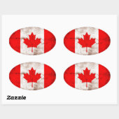 Canadese vlag ovale sticker (Vel)