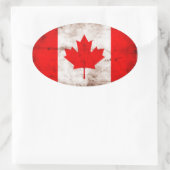 Canadese vlag ovale sticker (Tas)