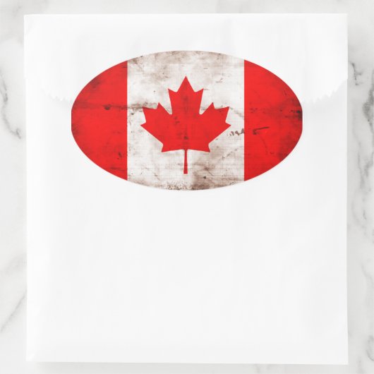 Canadese vlag ovale sticker (Tas)