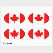 Canadese vlag ovale sticker (Vel)