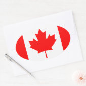 Canadese vlag ovale sticker | Vlag van Canada (Envelop)