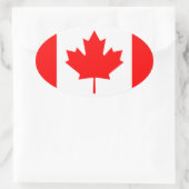 Canadese vlag ovale sticker | Vlag van Canada (Tas)