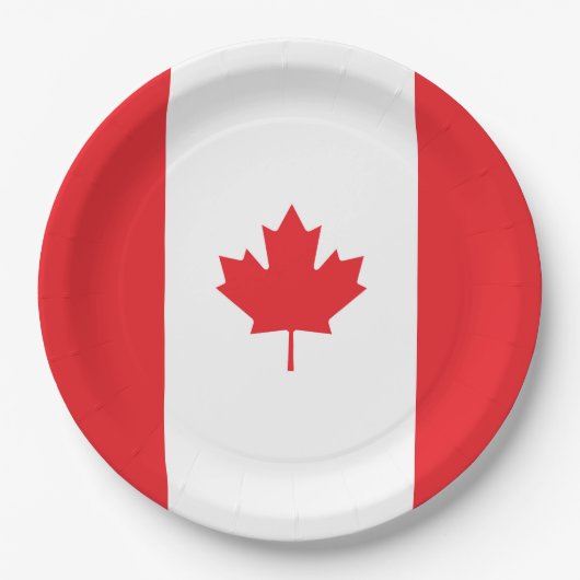 Canadese vlag papieren bordje (Voorkant)