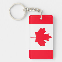 Canadese vlag. Patriotisch. Dubbelzijdig Sleutelhanger