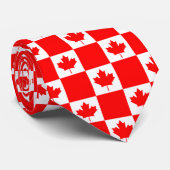 Canadese vlag patroon Canada Day party stropdas (Opgerold)