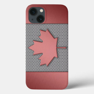 Canadese vlag pensed Metal Kijk Case-Mate iPhone Case