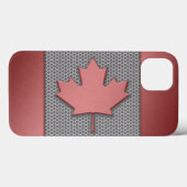 Canadese vlag pensed Metal Kijk Case-Mate iPhone Case (Achterkant (horizontaal))