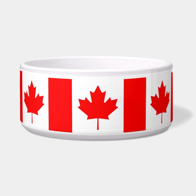 Canadese vlag Pet Bowl Voerbakje (Voorkant)