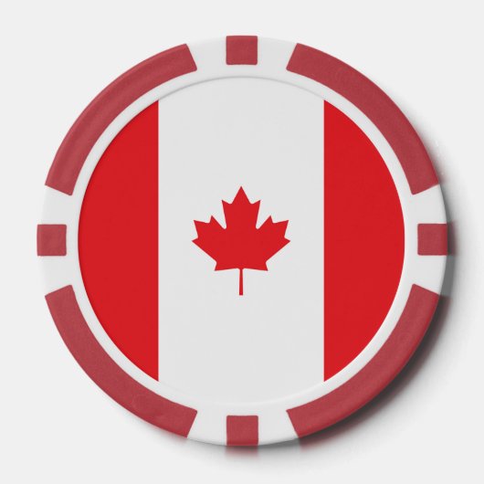 Canadese vlag poker chips (Voorkant)