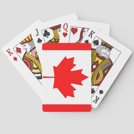 Canadese vlag pokerkaarten