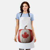 Canadese Vlag Pompoen Esblad Thanksgiving Over Schort (Gedragen)