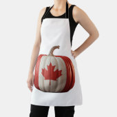 Canadese Vlag Pompoen Esblad Thanksgiving Over Schort (Insitu)