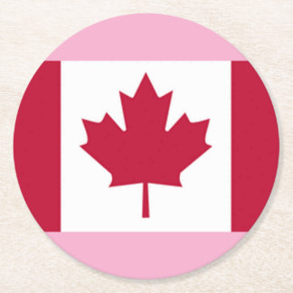 Canadese Vlag Pond Coasters Ronde Kartonnen Onderzetter