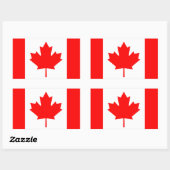Canadese vlag rechthoekige sticker (Vel)