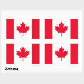 Canadese vlag rechthoekige sticker (Vel)