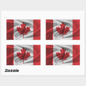 Canadese vlag rechthoekige sticker (Vel)