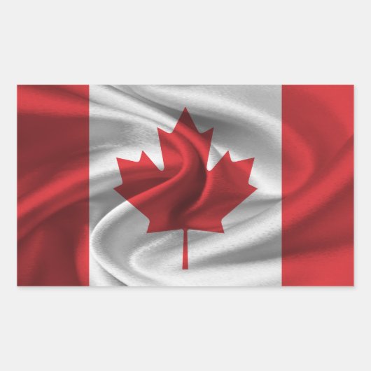 Canadese vlag rechthoekige sticker (Voorkant)