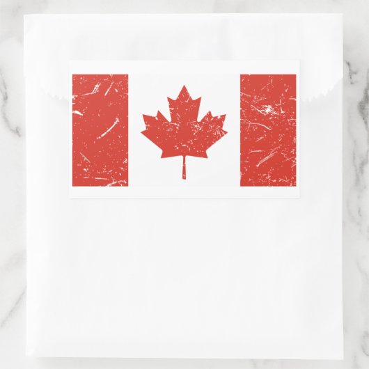 Canadese vlag rechthoekige sticker (Tas)