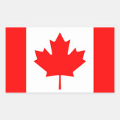 Canadese vlag rechthoekige sticker (Voorkant)