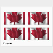 Canadese vlag rechthoekige sticker (Vel)