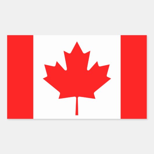 Canadese vlag rechthoekige sticker (Voorkant)