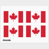 Canadese vlag rechthoekige sticker (Vel)