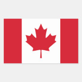 Canadese vlag rechthoekige sticker (Voorkant)