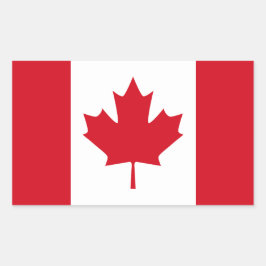 Canadese vlag rechthoekige sticker