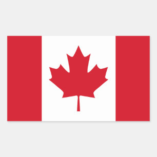 Canadese vlag rechthoekige sticker