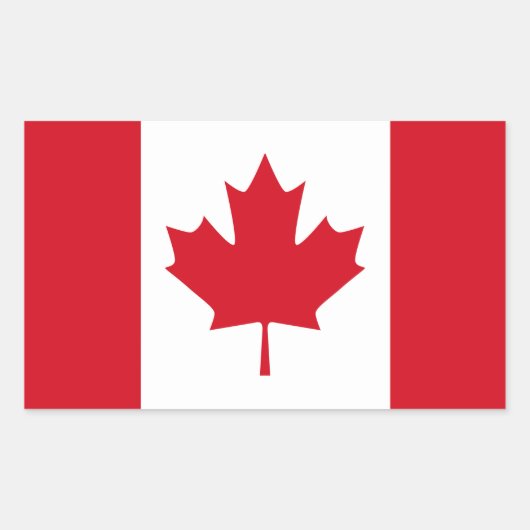 Canadese vlag rechthoekige sticker (Voorkant)