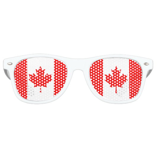 Canadese vlag retro zonnebril (Voorkant)