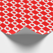 Canadese vlag rode dop Canada Day Cadeaupapier (Hoek)
