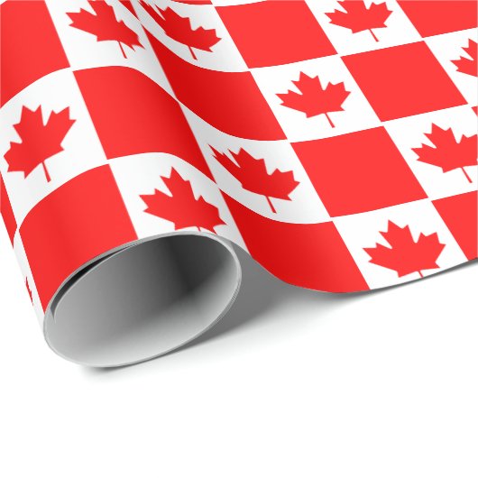Canadese vlag rode dop Canada Day Cadeaupapier (Rol Hoek)