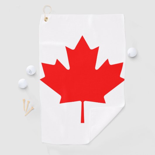 Canadese Vlag Rode Esblad Golfhanddoek (Insitu)