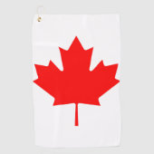 Canadese Vlag Rode Esblad Golfhanddoek (Voorkant)