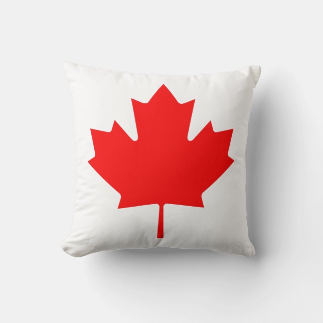 Canadese Vlag Rode Esblad Kussen (Voorkant)