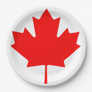 Canadese Vlag Rode Esblad Papieren Bordje
