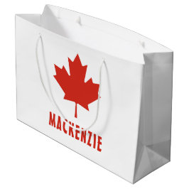 Canadese vlag Rode esdoorn blad Canada Day Name Te Groot Cadeauzakje