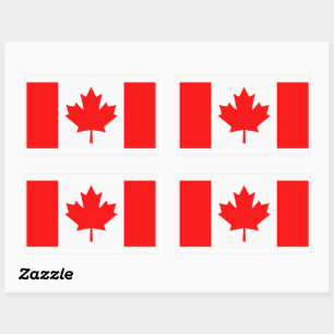 Canadese vlag Rode grafische kunst Rechthoekige Sticker