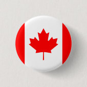 Canadese vlag ronde button 3,2 cm (Voorkant)