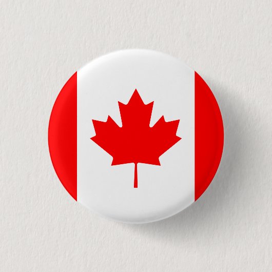 Canadese vlag ronde button 3,2 cm (Voorkant)