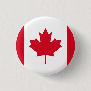 Canadese vlag ronde button 3,2 cm