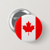 Canadese vlag ronde button 5,7 cm (Voorkant /achterkant)
