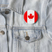 Canadese vlag ronde button 5,7 cm (In situ)