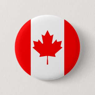 Canadese vlag ronde button 5,7 cm