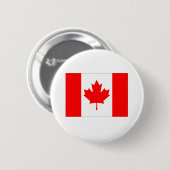 Canadese vlag ronde button 5,7 cm (Voorkant /achterkant)