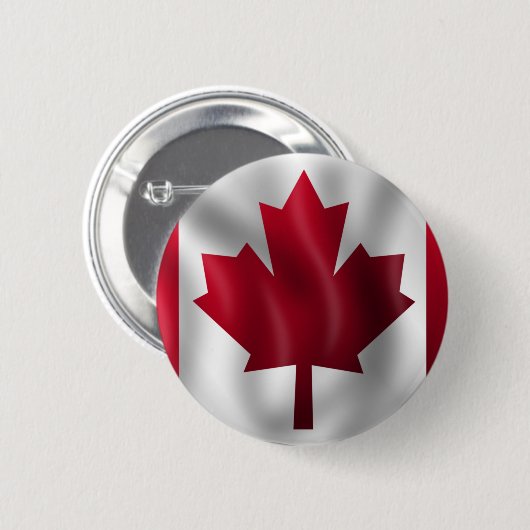 Canadese vlag ronde button 5,7 cm (Voorkant /achterkant)